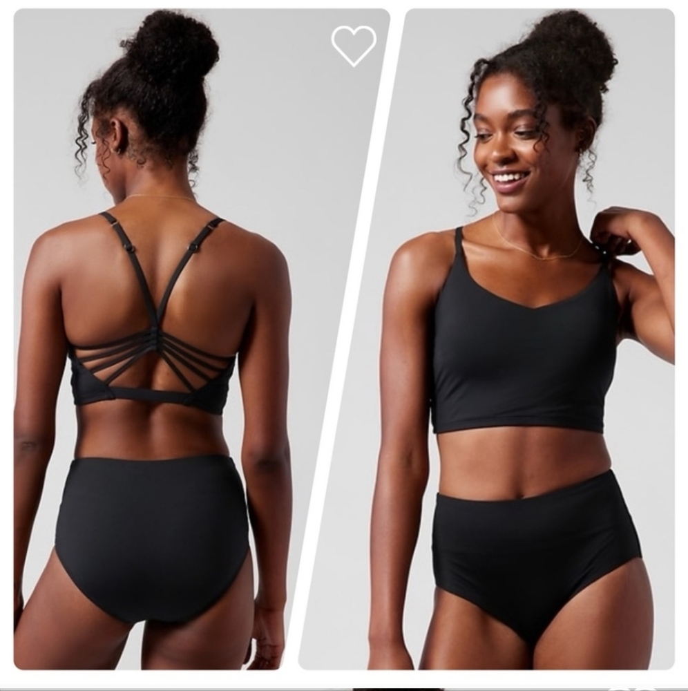 Athleta Ventura Crop Bikini Sport Top. Cool cross back design. Worn once.